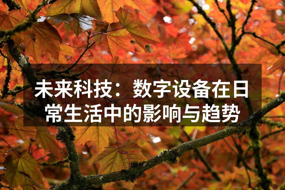 未来科技：数字设备在日常生活中的影响与趋势
